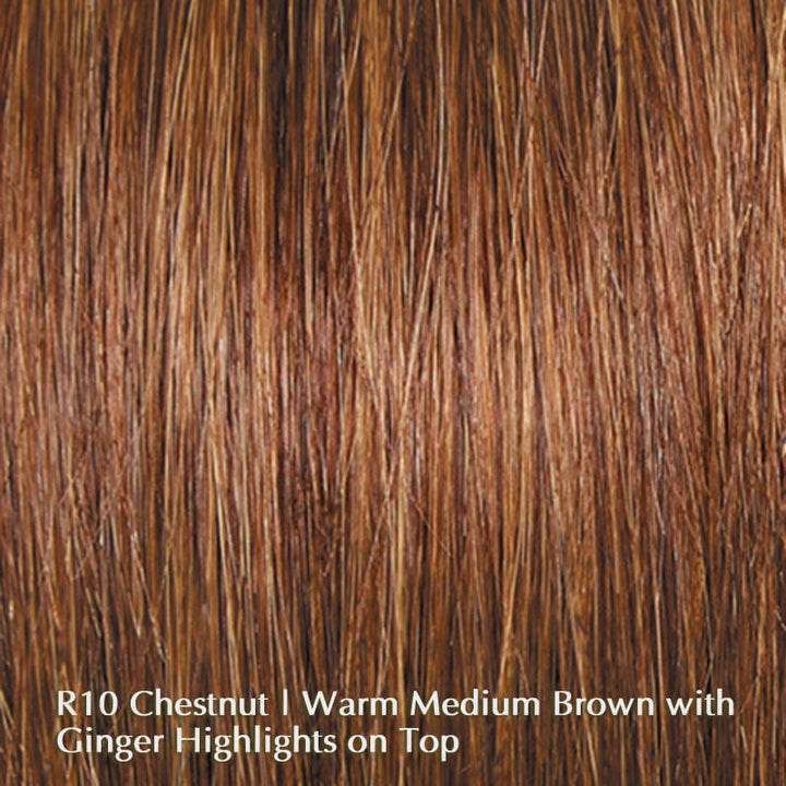 Brave The Wave by Raquel Welch | Synthetic Lace Front Wig (Mono Part) Raquel Welch Synthetic R10 Chestnut / Front: 7.5" | Crown: 9.5" | Side: 7.5" | Back: 6" | Nape: 9.5" / Average