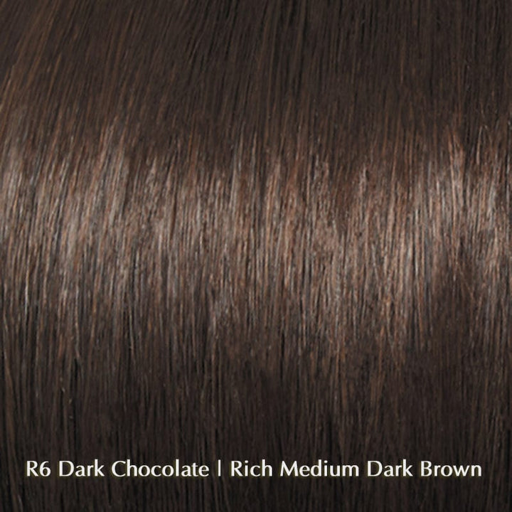 Brave The Wave by Raquel Welch | Synthetic Lace Front Wig (Mono Part) Raquel Welch Synthetic R6 Dark Chocolate / Front: 7.5" | Crown: 9.5" | Side: 7.5" | Back: 6" | Nape: 9.5" / Average