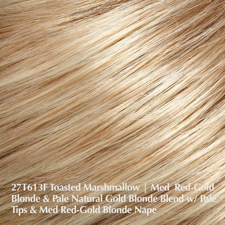 Caelen Wig by Jon Renau | Synthetic (Basic Cap) Jon Renau Synthetic 27T613F Toasted Marshmallow / Front: 10.75" | Side: 8.5" | Crown: 10.5" | Nape: 7" / Average