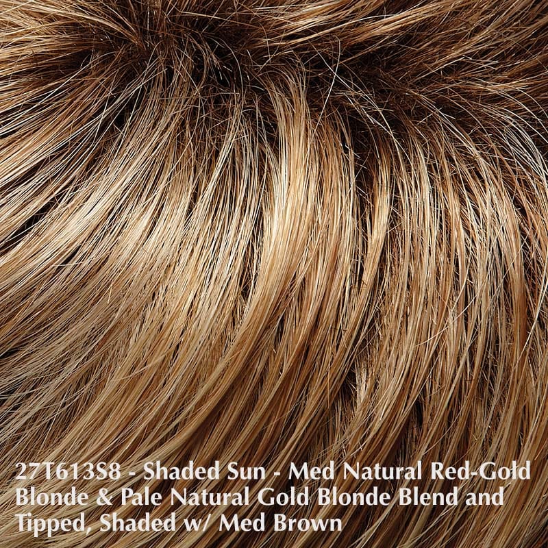 Cameron Large Wig by Jon Renau | Synthetic Lace Front Wig (Hand Tied) Jon Renau Synthetic 27T613S8 Shaded Sun / Bang: 10" | Crown: 12.25" | Sides: 8.5" | Nape: 4.25" / Large