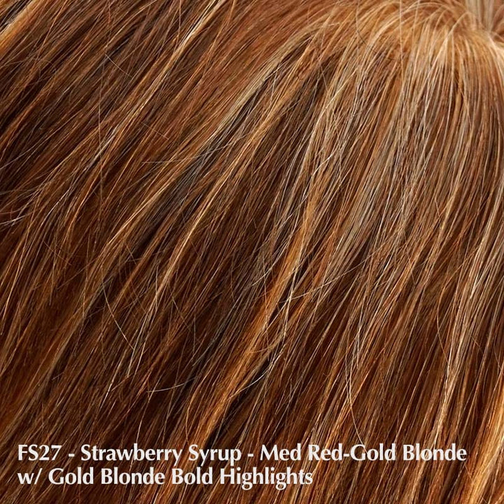 Cameron Lite Petite by Jon Renau | Synthetic Lace Front Wig (Mono Top) Jon Renau Synthetic FS27 Strawberry Syrup / Bang 8.5" | Crown 11.5" | Side 8" | Nape 4.5" / Petite