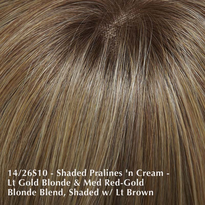 Cameron Petite Wig by Jon Renau | Synthetic Lace Front Wig (Hand-Tied) Jon Renau Synthetic 14/26S10 Shaded Pralines 'n Cream / Bang: 10" | Crown: 12.25" | Sides: 8.5" | Nape: 4.25" / Petite