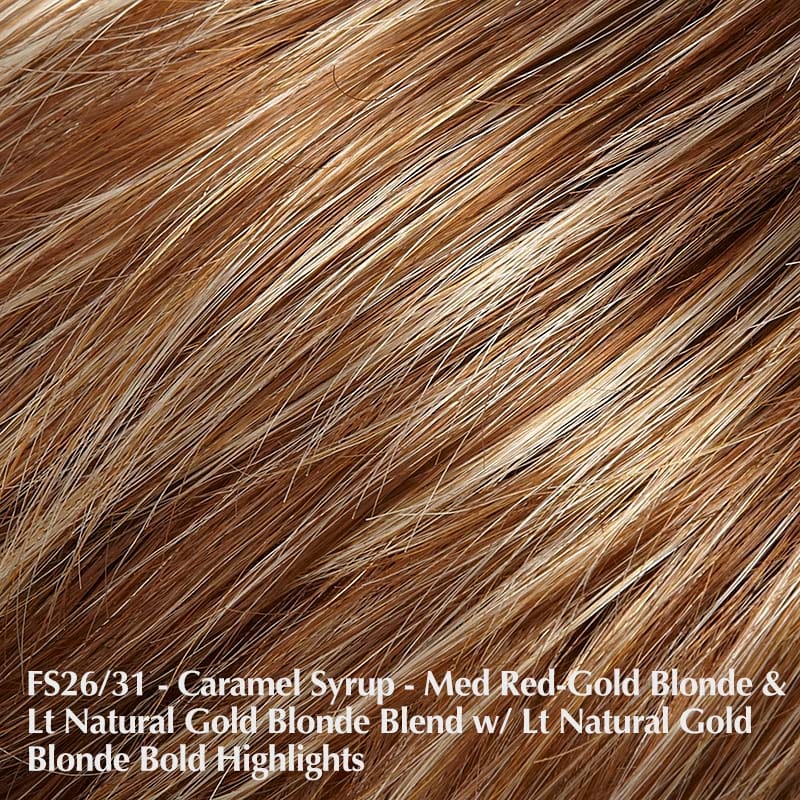 Cameron Petite Wig by Jon Renau | Synthetic Lace Front Wig (Hand-Tied) Jon Renau Synthetic FS26/31 Caramel Syrup / Bang: 10" | Crown: 12.25" | Sides: 8.5" | Nape: 4.25" / Petite