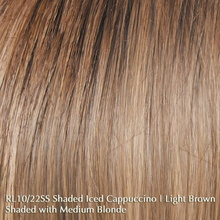Captivating Canvas by Raquel Welch | Heat Friendly Synthetic Raquel Welch Heat Friendly Synthetic RL10/22SS Shaded Iced Cappuccino / Bang: 5.25" | Crown: 5.25" | Nape 2.25" | Side 3.75" | Back: 4.5" / Average