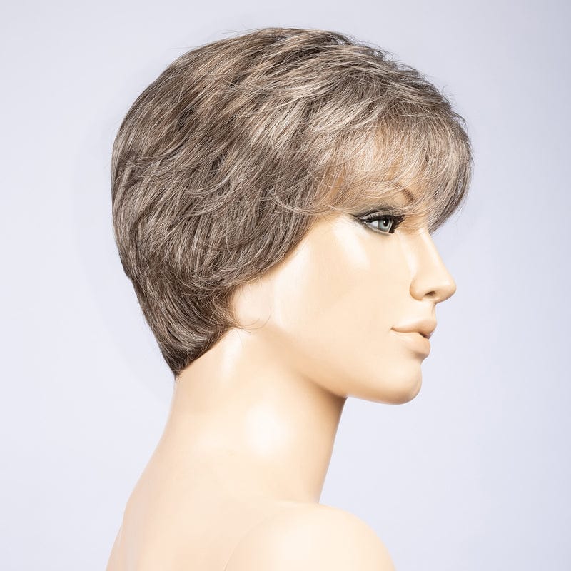Cara Small Deluxe Wig by Ellen Wille | Mono Top | Petite Cap Ellen Wille Synthetic Smoke Mix / Front: 4" | Crown: 4" | Sides: 2" | Nape: 2" / Petite