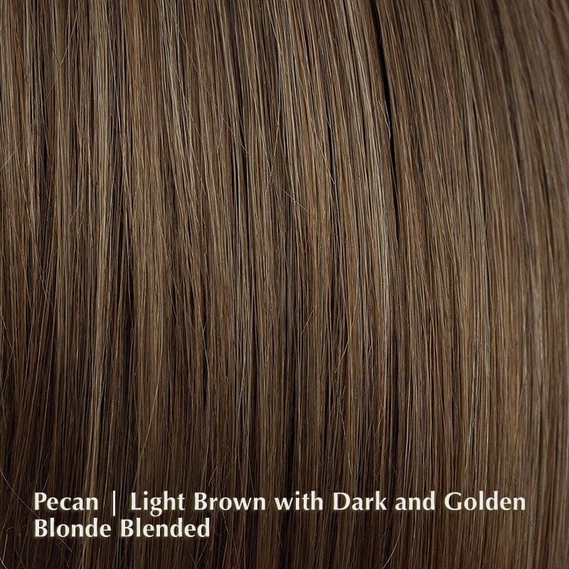 Carter Wig by Rene of Paris | Synthetic Lace Front Wig Rene of Paris Synthetic Pecan | Medium Brown evenly blended with Ash Blonde / Fringe: 4.75" | Crown: 5” | Nape: 1.75” / Average