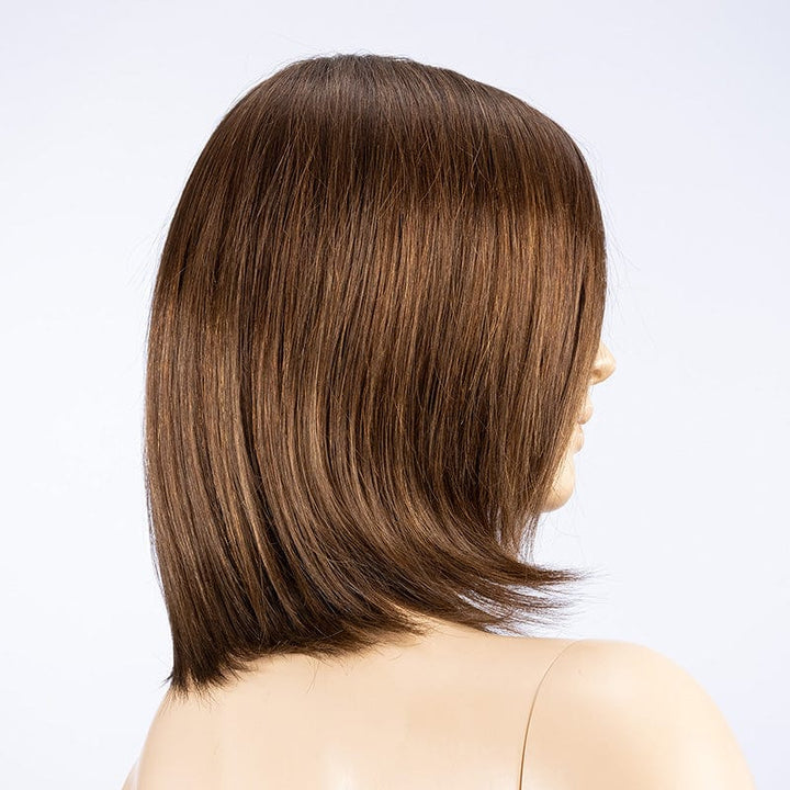 Catch Wig by Ellen Wille | Human/Synthetic Hair Blend Lace Front Wig (Mono Top) Ellen Wille Heat Friendly | Human Hair Blend Chocolate Mix / Front: 6.25” | Crown: 12” | Sides: 8” |  Nape: 5.5” / Petite / Average