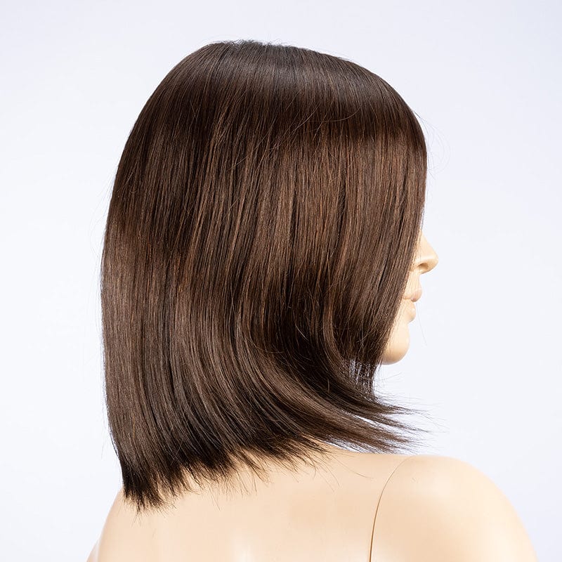 Catch Wig by Ellen Wille | Human/Synthetic Hair Blend Lace Front Wig (Mono Top) Ellen Wille Heat Friendly | Human Hair Blend Dark Chocolate Mix / Front: 6.25” | Crown: 12” | Sides: 8” |  Nape: 5.5” / Petite / Average