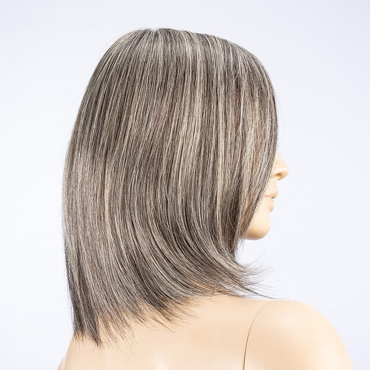 Catch Wig by Ellen Wille | Human/Synthetic Hair Blend Lace Front Wig (Mono Top) Ellen Wille Heat Friendly | Human Hair Blend Salt/Pepper Mix / Front: 6.25” | Crown: 12” | Sides: 8” |  Nape: 5.5” / Petite / Average