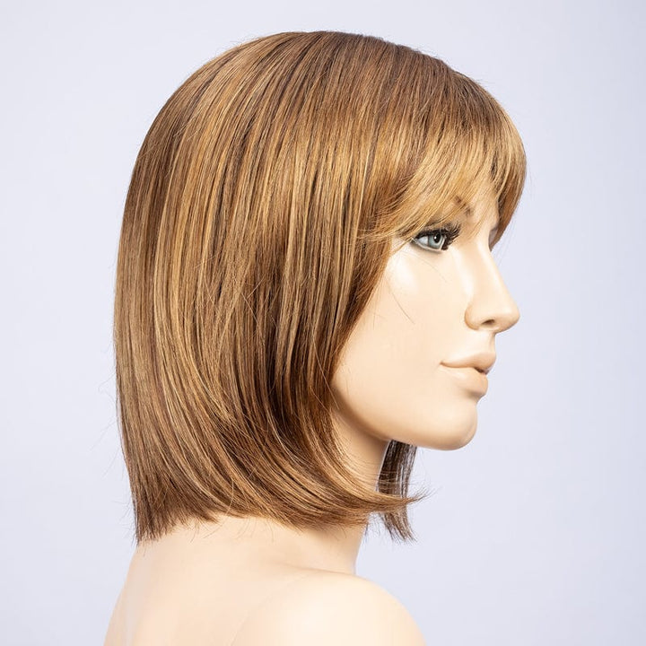 Change Wig by Ellen Wille | Synthetic Wig (Mono Crown) Ellen Wille Synthetic Mocca Rooted | Medium Brown Light Brown & Light Auburn blend w/ Dark Roots / Front: 2.5" |  Crown: 8" |  Sides: 5" |  Nape: 2.25" / Petite / Average