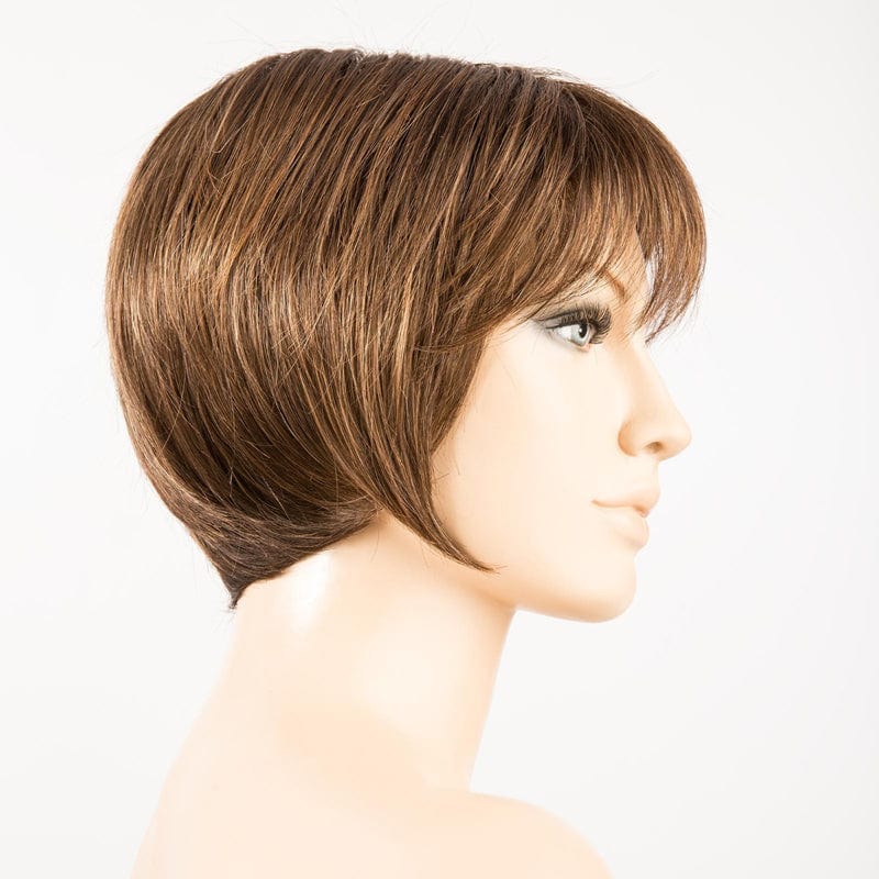 Charlotte Wig by Ellen Wille | Synthetic Wig (Mono Crown) Ellen Wille Synthetic Chocolate Rooted 830.27.6 | Medium to Dark Brown base w/ Light Reddish Brown highlights & Dark Roots / Front: 3" |  Crown: 10" |  Sides: 8.5" |  Nape: 2" / Petite / Average