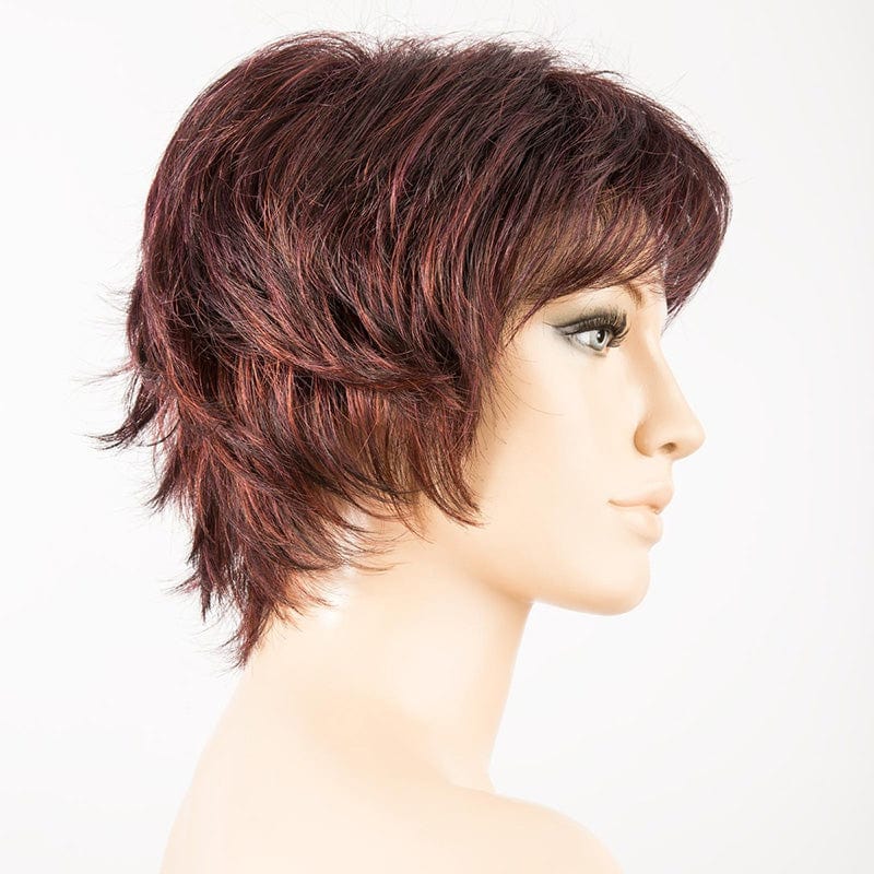 Click Wig by Ellen Wille | Short Synthetic Wig (Basic Cap) Ellen Wille Synthetic Aubergine Mix / Front: 3.25" |  Crown: 4" |  Sides: 3" |  Nape: 3.25" / Petite / Average