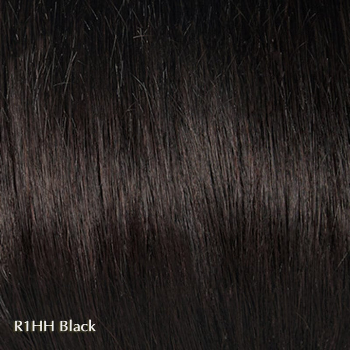 Clip In Bangs by Hairdo | Heat Friendly | Human Hair Bang (Clip In) Hairdo Bangs & Fringes R1HH Black / Front: 4.25" | Sides: 9" | Back: 8"
