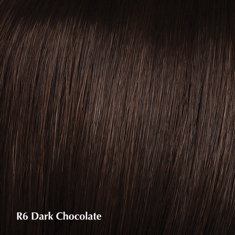 Clip in Bangs by Hairdo | Heat Friendly Synthetic Hairdo Bangs & Fringes R6 Dark Chocolate / Base: 5.25" x 2.25" Bangs: 5"  Face Framing Layers: 9 1/2" / 3 Pressure Sensitive Clips