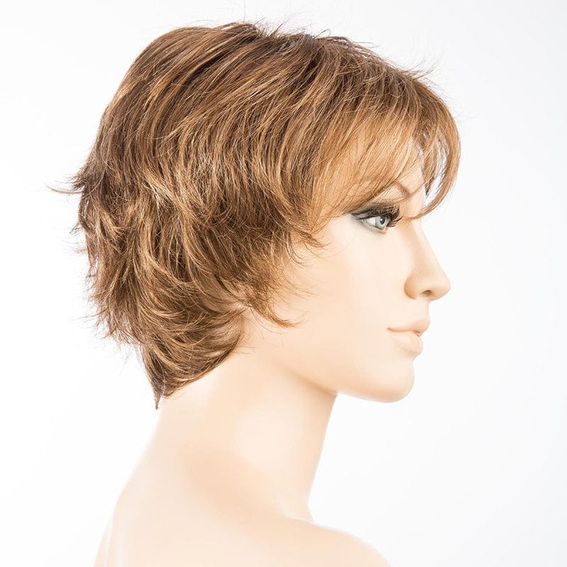 Club 10 Wig by Ellen Wille | Synthetic Wig (Mono Crown) Ellen Wille Synthetic Hot Mocca Mix | Medium Brown Light Brown & Light Auburn blend / Front: 3.75" | Crown: 5" | Sides: 3" | Nape: 2.5" / Petite / Average