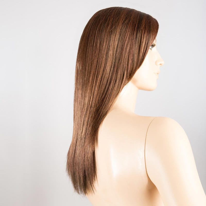 Code Mono Wig by Ellen Wille | Synthetic Lace Front Wig (Mono Part) Ellen Wille Synthetic Hot Chocolate Mix | Medium Brown Reddish Brown & Light Auburn blend / Front: 5" | Crown: 10.5" | Sides: 11.5" | Nape: 11.5" / Petite / Average