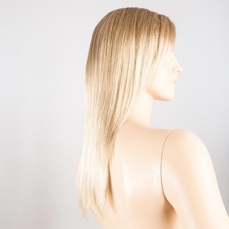 Code Mono Wig by Ellen Wille | Synthetic Lace Front Wig (Mono Part) Ellen Wille Synthetic Sandy Blonde Rooted | Medium Honey Blonde Light Ash Blonde & Lightest Reddish Brown blend w/ Dark Roots / Front: 5" | Crown: 10.5" | Sides: 11.5" | Nape: 11.5" / Petite / Average