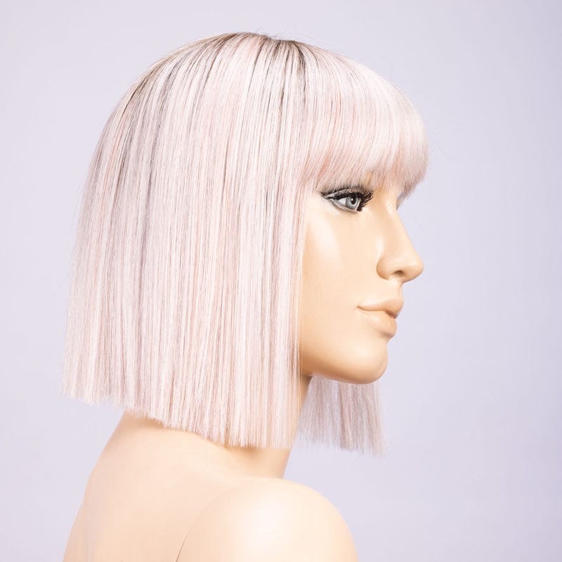 Cri Wig by Ellen Wille | Mono Part Ellen Wille Synthetic Pastel Rose Rooted | Pink and Pearl Blonde Blend with Light Brown Roots / Front: 3.5" |  Crown: 10" |  Sides: 8" | Nape: 2.25" / Petite / Average