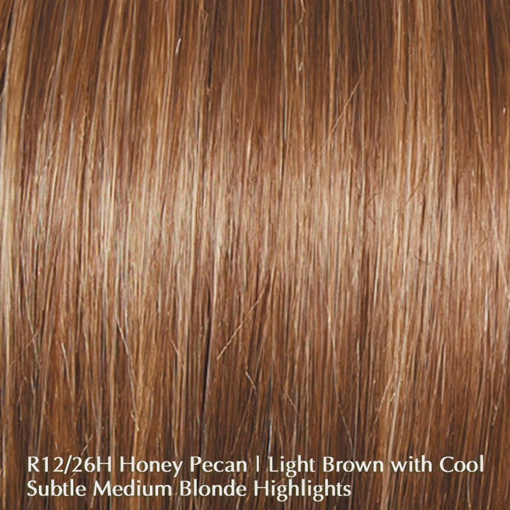 Crushing on Casual Elite by Raquel Welch | Synthetic Lace Front Wig (100% Hand-Tied) Raquel Welch Synthetic R12/26H Honey Pecan / Front: 4" | Crown: 4" | Side: 2.25" | Back: 3.5" | Nape: 2.25" / Average