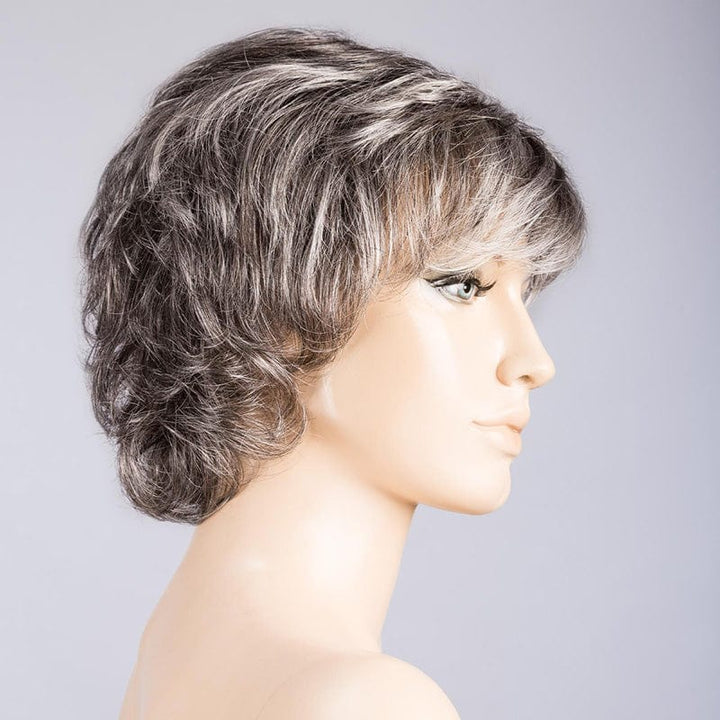 Daily by Ellen Wille  | Synthetic Wigs (Mono Crown) Ellen Wille Synthetic Salt/Pepper Mix / Front: 4.75" |  Crown: 5" |  Sides: 3.5" | Nape: 3.25" / Petite