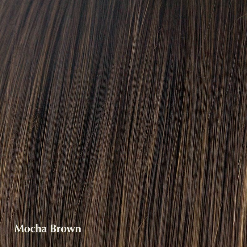 Dakota Wig by Rene of Paris | Synthetic Lace Front Wig Rene of Paris Synthetic Mocha Brown | / Front: 8" | Crown: 14" | Nape: 11" / Average