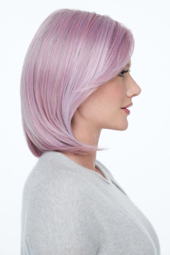Dare To Be by Raquel Welch | Synthetic Wig | Lave Front (Mono Top) Raquel Welch Synthetic Pink / Front: 7.5" | Crown: 9" | Side: 8.5" | Back: 8.5" | Nape: 6.5" / Average