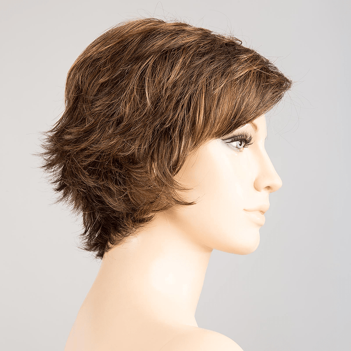 Date Large Wig by Ellen Wille | Synthethic Wig (Mono Crown) Ellen Wille Synthetic Chocolate Mix / Front: 3.5" |  Crown: 4" |  Sides: 3" |  Nape: 2" / Large