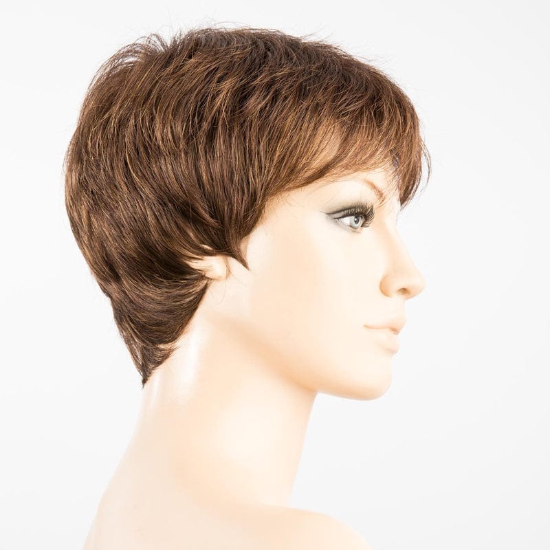 Debbie Wig by Ellen Wille | Synthetic Wig (Mono Crown) Ellen Wille Synthetic Chocolate Mix / Front: 3” |  Crown: 4” |  Sides: 2” |  Nape: 1.5” / Petite