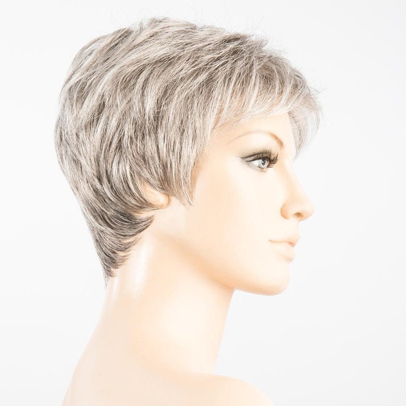 Debbie Wig by Ellen Wille | Synthetic Wig (Mono Crown) Ellen Wille Synthetic Salt/Peper Mix / Front: 3” |  Crown: 4” |  Sides: 2” |  Nape: 1.5” / Petite