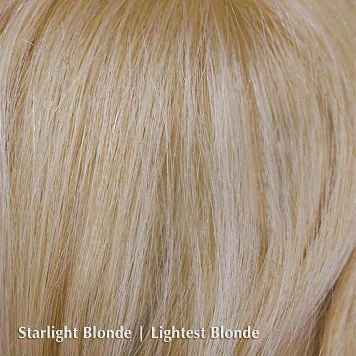 Diamond Topper by Amore | Remy Human Hair Topper (Mono Top) Amore Hair Toppers Starlight Blonde | Lightest Blonde / Front: Length: 5” | Side Length: 12" / Small Area