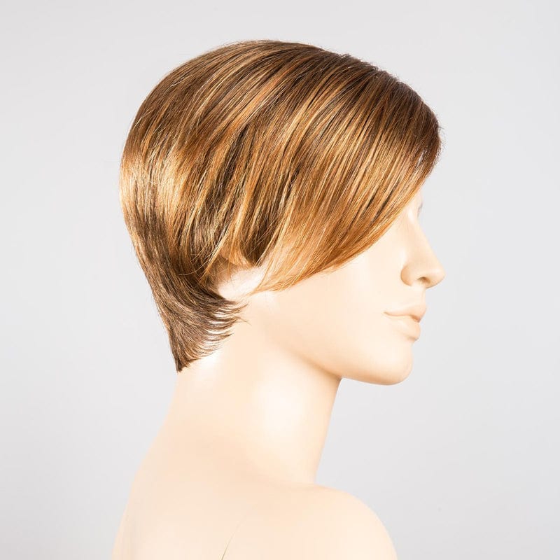 Disc Wig by Ellen Wille | Synthetic Wig (Mono Part) Ellen Wille Synthetic Hazelnut Mix | Medium Brown base w/ Medium Reddish Brown & Copper highlights
