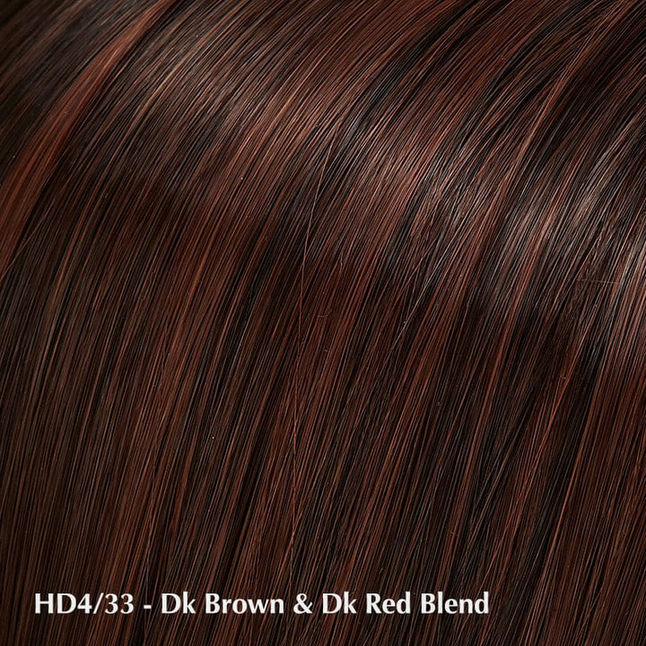 easiFringe (HD) by Jon Renau | Heat Friendly Synthetic Clip in Bangs (Mono Base) Jon Renau Hair Pieces 4/33 Chocolate Raspberry Truffle / Base Dimension: 6.5" x 3" (W x L)  Length: 7.5" to 12" / Small Area