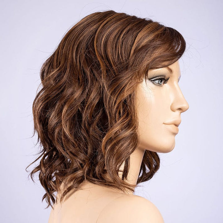 Eclat Wig by Ellen Wille | Heat Friendly Synthetic Lace Front Wig (Mono Top Ellen Wille Heat Friendly Synthetic Chocolate Rooted / Front: 4.5" | Crown: 10" | Sides: 9.25" | Nape: 9" / Petite