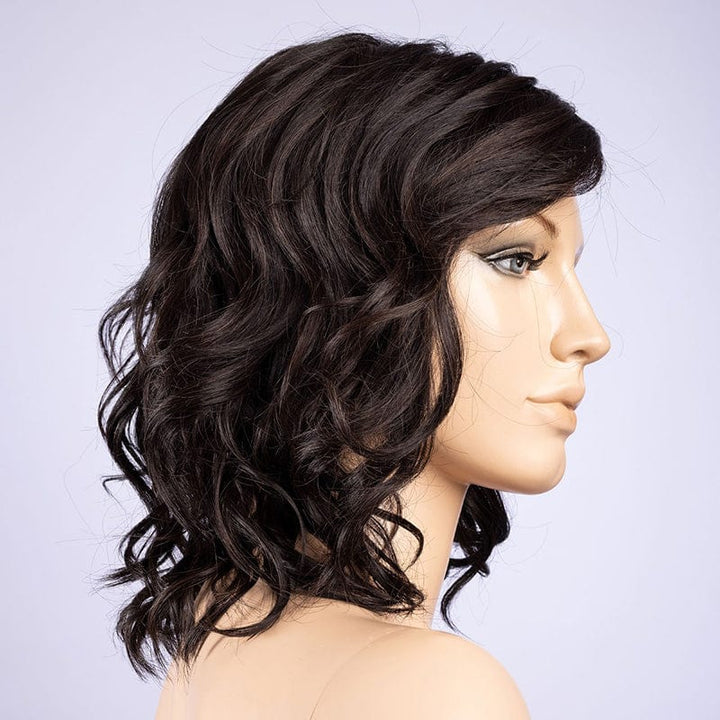 Eclat Wig by Ellen Wille | Heat Friendly Synthetic Lace Front Wig (Mono Top Ellen Wille Heat Friendly Synthetic Espresso Mix / Front: 4.5" | Crown: 10" | Sides: 9.25" | Nape: 9" / Petite