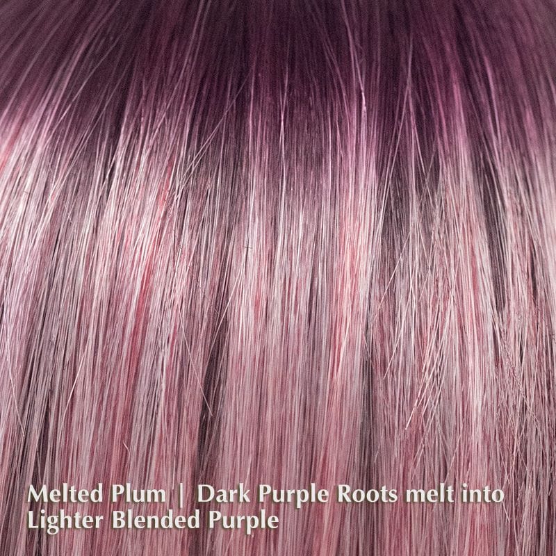 Eden Wig by Noriko | Synthetic Lace Front Wig (Mono Part) Noriko Synthetic Melted Plum | / Bang: 7.48” | Sides: 5.9” | Crown: 7.08” | Nape: 1.96” | Back: 7.08” / Average