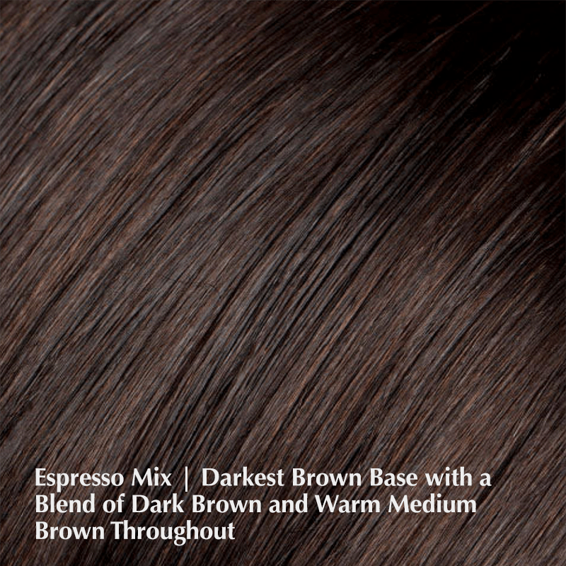 Effect Hair Topper by Ellen Wille | Synthetic Ellen Wille Hair Toppers Espresso Mix / 7" - 11.5" / Base Size:  7” x 6.5”