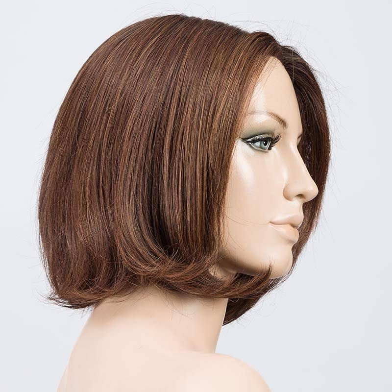 Elegance Wig by Ellen Wille | Human Hair/Synthetic Blend Lace Front Wig (Double Mono Top) Ellen Wille Heat Friendly | Human Hair Blend Chocolate Rooted / Front: 7" | Crown: 10"| Sides: 8" | Nape: 3.25" / Petite / Average