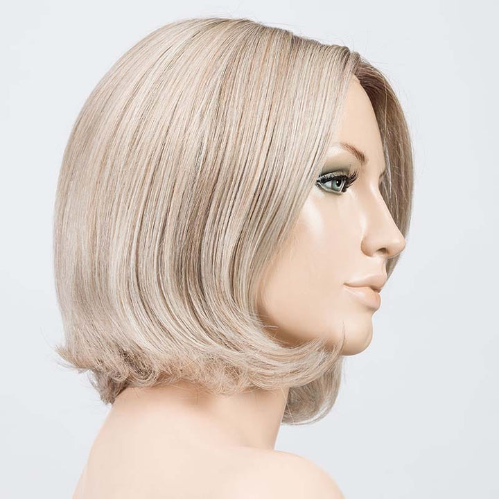 Elegance Wig by Ellen Wille | Human Hair/Synthetic Blend Lace Front Wig (Double Mono Top) Ellen Wille Heat Friendly | Human Hair Blend Pearl Blonde Rooted / Front: 7" | Crown: 10"| Sides: 8" | Nape: 3.25" / Petite / Average