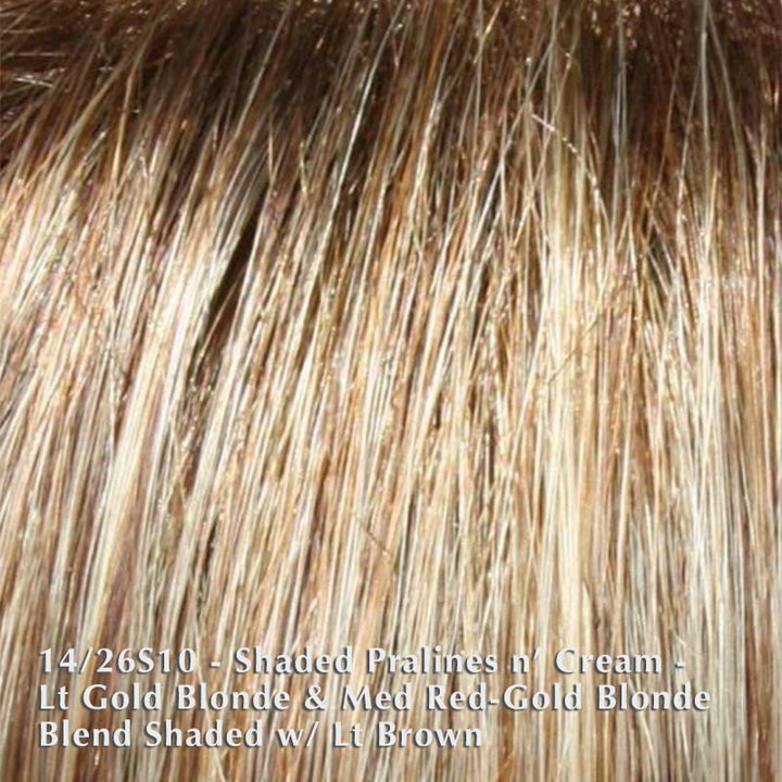 Elisha Petite Wig by Jon Renau | Synthetic Lace Front Wig (100% Hand Tied) Jon Renau Synthetic 1426S10 Shaded Pralines 'n Cream / Bang: 8.25" | Crown 5" | Sides: 6" | Nape: 1.5" / Petite