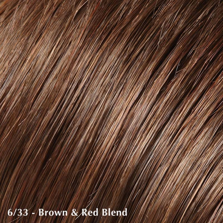 Elle Wig by Jon Renau | Synthetic Lace Front Wig (Mono Top) Jon Renau Synthetic 6/33 Raspberry Twist / Bang: 7.5" | Crown 14" | Sides: 10" | Nape: 6.5" / Average