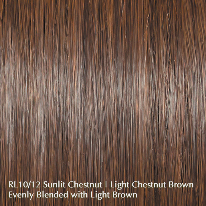 Embrace by Raquel Welch | Heat Friendly | Synthetic Wig (Basic Cap) Raquel Welch Heat Friendly Synthetic RL10/12 Sunlit Chestnut / Front: 7" | Crown: 8.5" | Side: 8" | Back: 8" | Nape: 8" / Average