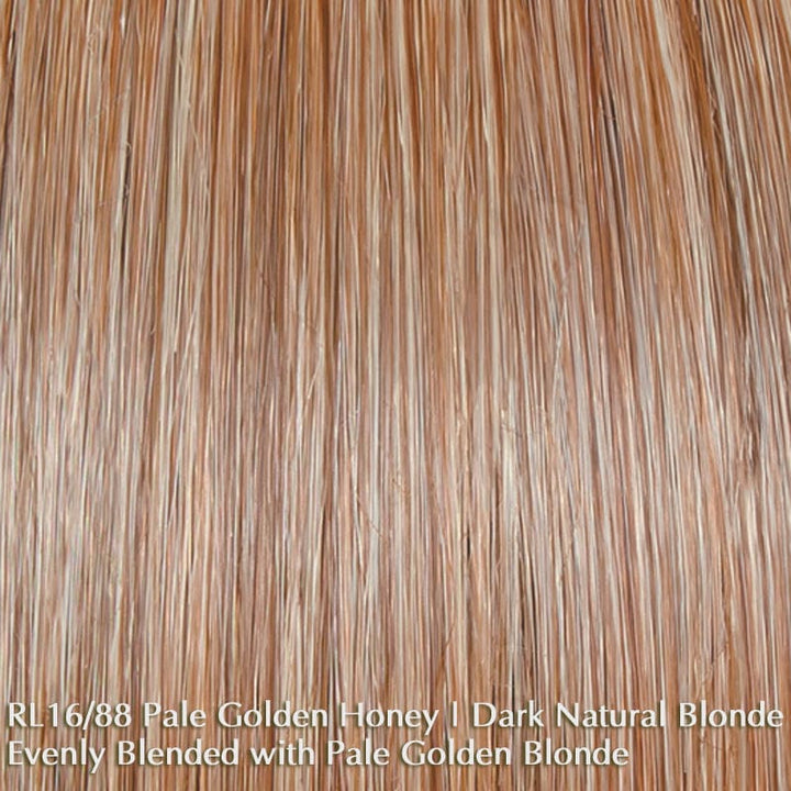 Enchant by Raquel Welch | Heat Friendly | Synthetic Wig (Basic Cap) Raquel Welch Heat Friendly Synthetic RL16/88 Pale Golden Honey / Front: 4" | Crown: 5.25" | Side: 3" | Back: 3" | Nape: 2.5" / Average