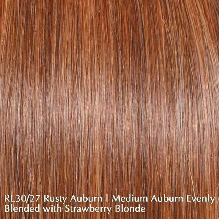 Enchant by Raquel Welch | Heat Friendly | Synthetic Wig (Basic Cap) Raquel Welch Heat Friendly Synthetic RL30/27 Rusty Auburn / Front: 4" | Crown: 5.25" | Side: 3" | Back: 3" | Nape: 2.5" / Average