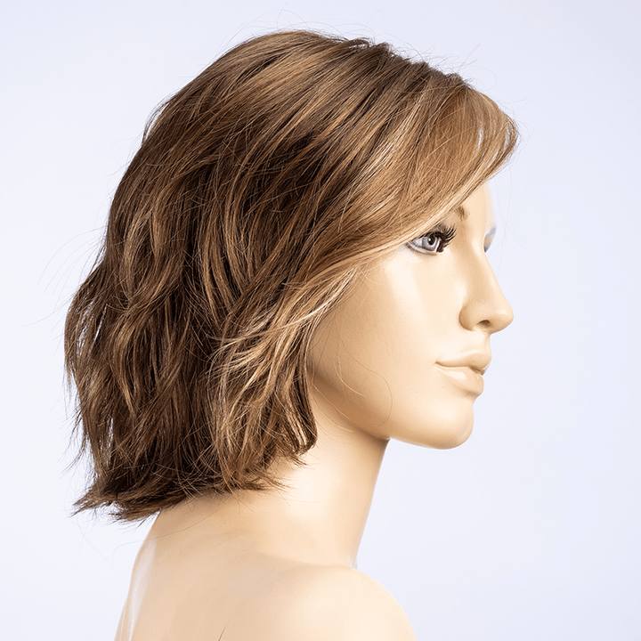 Esprit Wig by Ellen Wille | Synthetic Lace Front Wig (Mono Part) Ellen Wille Synthetic Mocca Lighted / Front: 7.5" | Crown: 10" | Sides: 7.25" | Nape: 7.25" / Petite