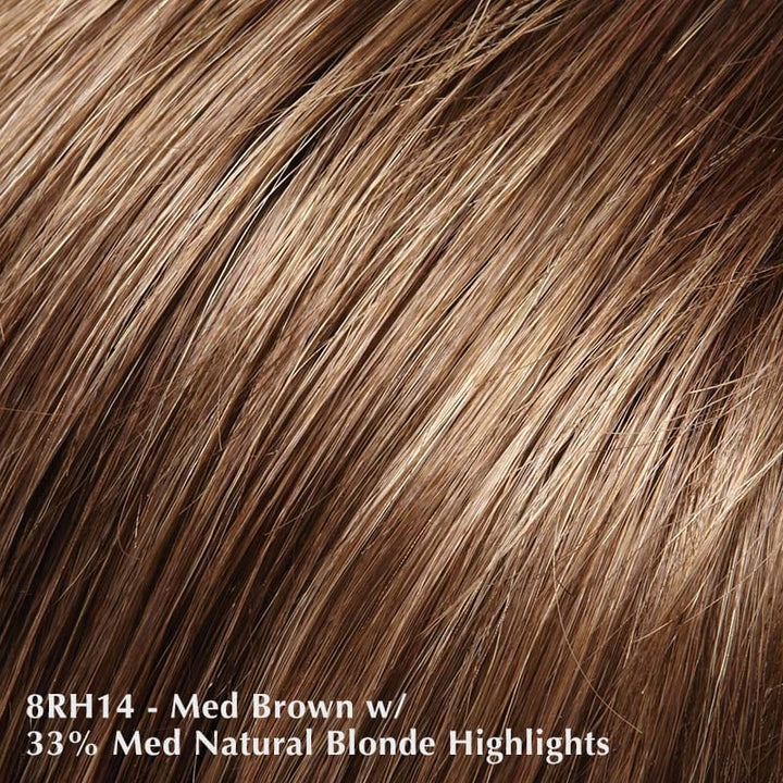 Eve Wig by Jon Renau | Heat Friendly | Synthetic Lace Front Wig (Mono Top) Jon Renau Heat Friendly Synthetic 8RH14 Mousse Cake / Bang: 6.5" | Crown: 7" | Sides: 5.5" - 7.25" | Nape: 2" / Average