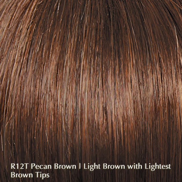 Excite by Raquel Welch | Synthetic Wig (Mono Top) Raquel Welch Synthetic R12T Pecan Brown / Front: 4.5" | Crown: 6" | Side: 2.5" | Back: 2.5" | Nape: 2" / Average