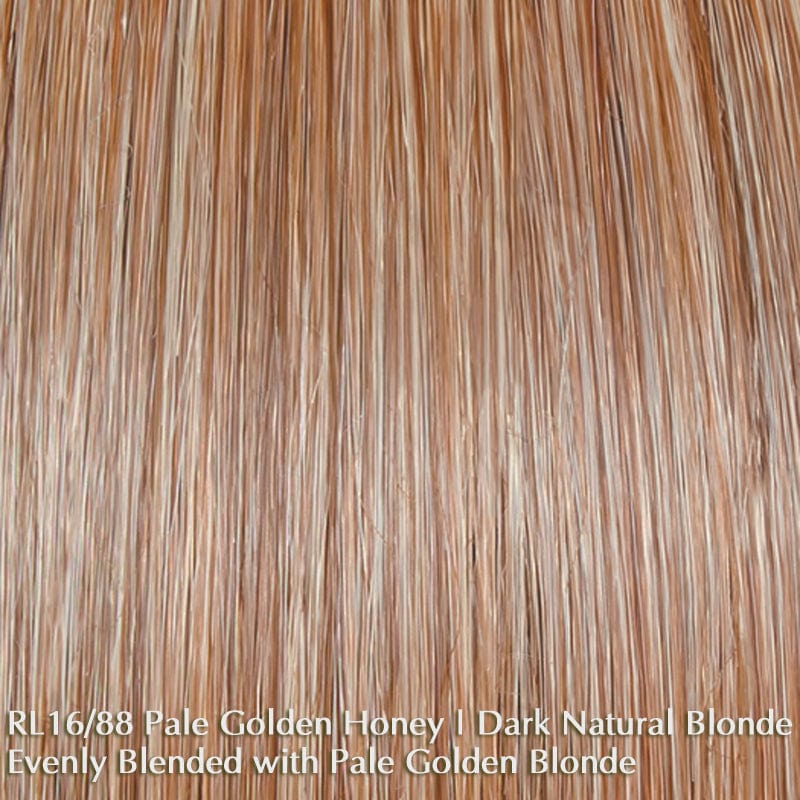 Fascination by Raquel Welch | Heat Friendly | Synthetic Wig (Basic Cap) Raquel Welch Heat Friendly Synthetic RL16/88 Pale Golden Honey / Front: 4.25" | Crown: 4" | Side: 3" | Back: 3" | Nape: 2.25" / Average