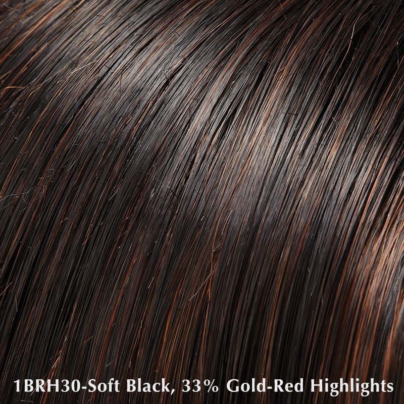 Fiery Wig by Jon Renau | Heat Friendly | Synthetic Lace Front Wig (Mono Top) Jon Renau Heat Friendly Synthetic 1BRH30 Dk Chocolate Cherry Ganache / Bang: 8" | Crown: 14" | Sides: 12.5" | Nape: 10.5" / Average