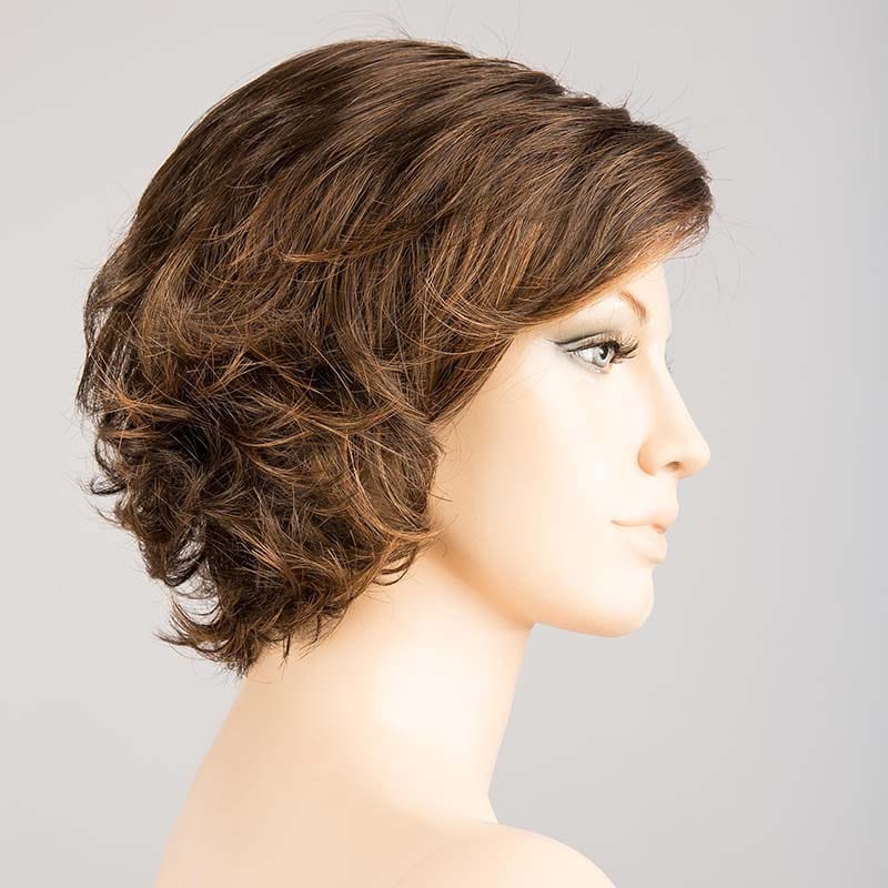 Flair Mono Wig by Ellen Wille | Synthetic Lace Front Wig (Mono Top) Ellen Wille Synthetic Chocolate Mix / Front: 4" |  Crown: 5.5" |  Sides: 4" |  Nape: 3" / Petite