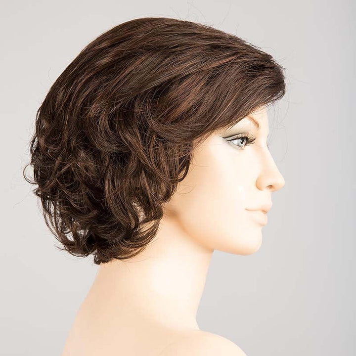 Flair Mono Wig by Ellen Wille | Synthetic Lace Front Wig (Mono Top) Ellen Wille Synthetic Dark Chocolate Mix / Front: 4" |  Crown: 5.5" |  Sides: 4" |  Nape: 3" / Petite